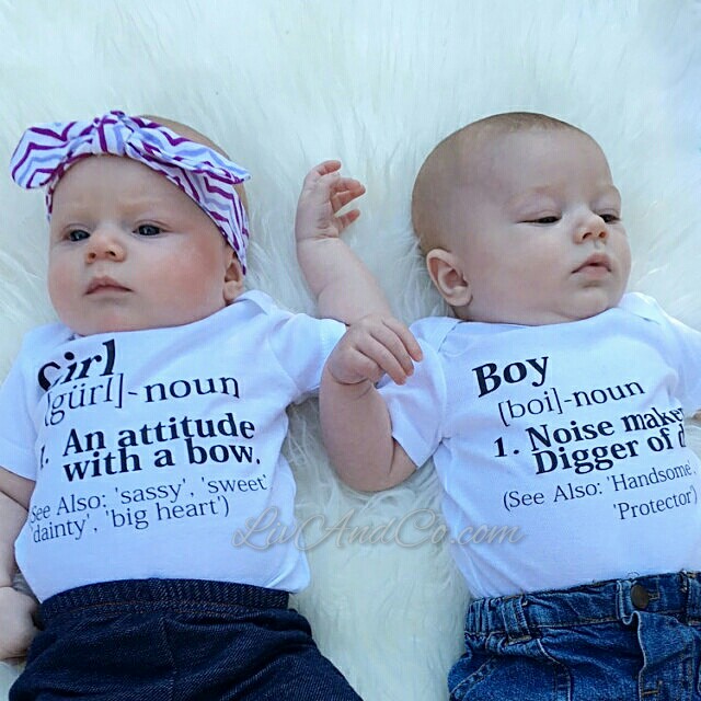 Girl Boy Twins Matching Outfits - Preemie Twin Clothes