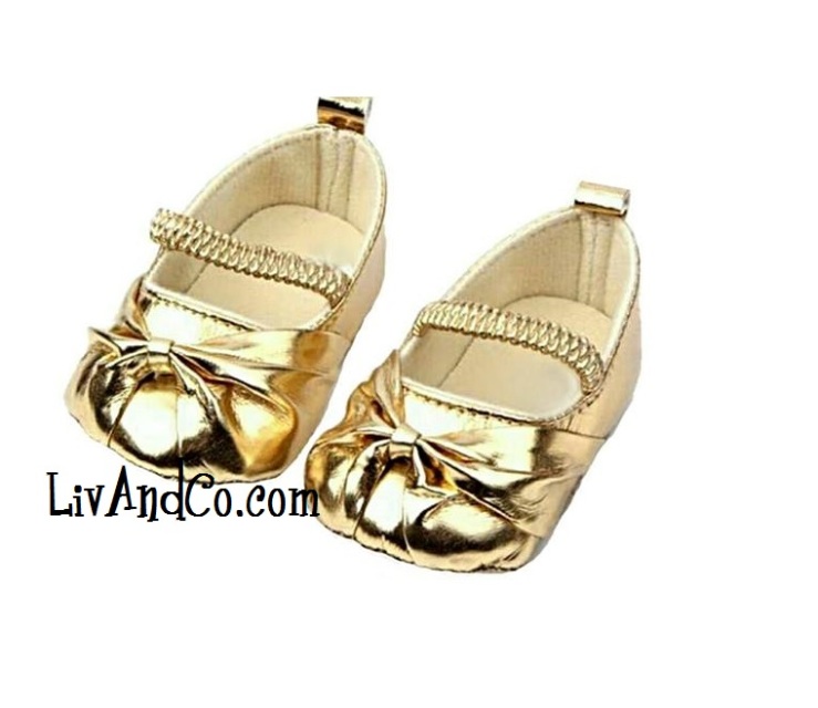 Gold Baby Shoes - Baby Girl Shoes