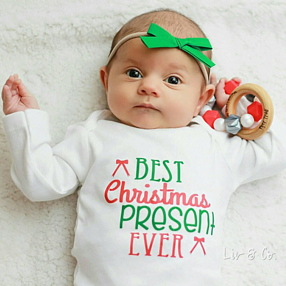 Best Christmas Present Ever Newborn Infant Baby Boy or Girl Christmas ...