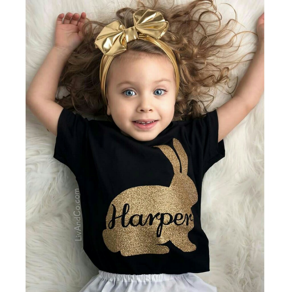 Personalized Baby Girl Easter Outfit - Toddler Girl Easter Shirt