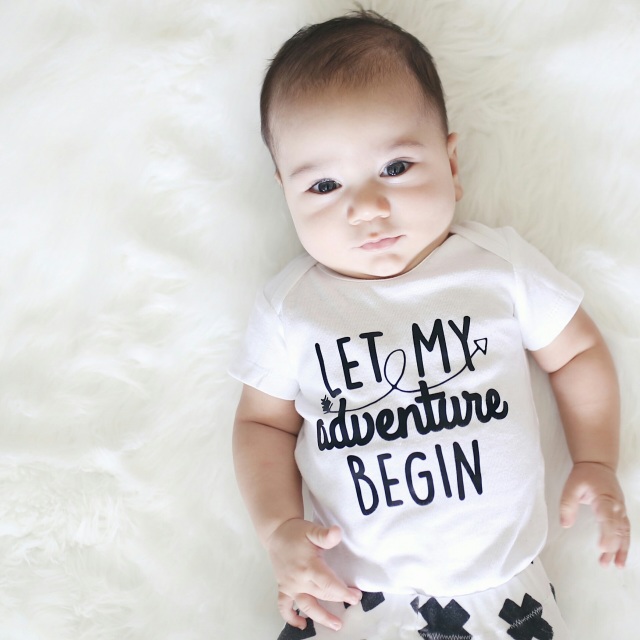 Let My Adventure Begin Newborn Baby Bodysuit Outfit - Infant Baby ...
