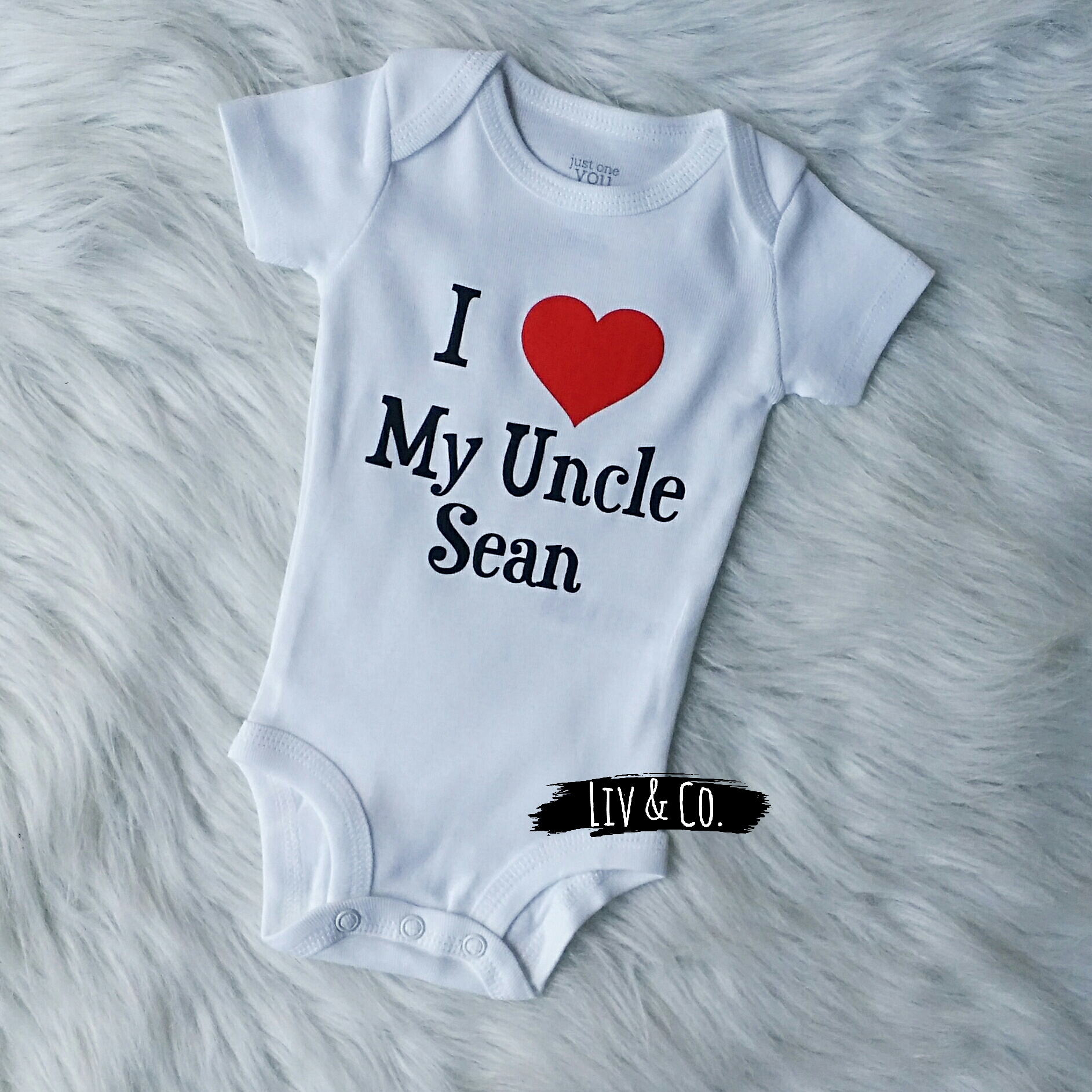 Personalized Baby Clothes - I Love My Uncle Baby Clothes