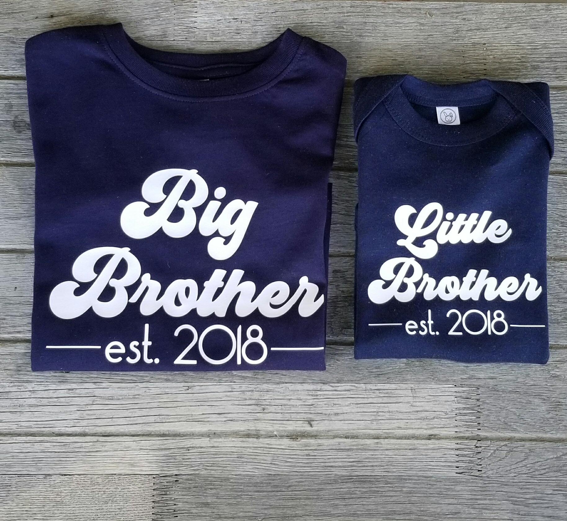 Jeg regner med dråbe Psykologisk Big Brother Big Sister Shirts Custom Est. Sibling Shirts Set