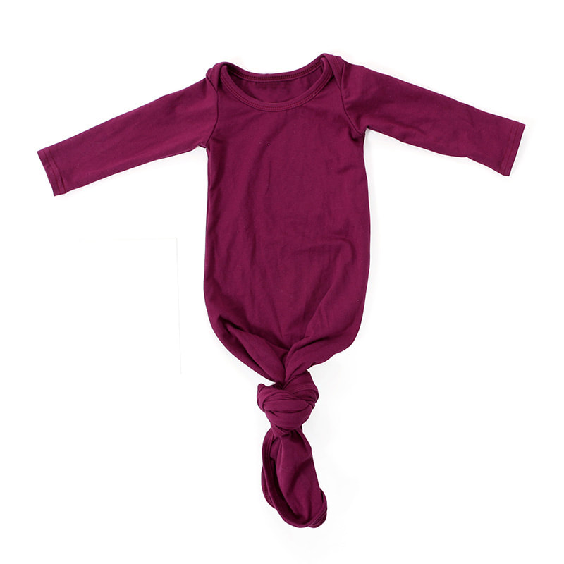 Little Sister Baby Girl Knot Tie Gown Outfit